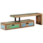 vidaXL Meuble TV (118-200) x 30 x 40 cm en bois massif recyclé