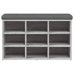 vidaXL Banc à chaussures sonoma gris 82x32x50 cm bois d'ingénierie