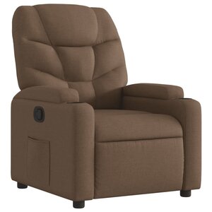 vidaXL Fauteuil inclinable Marron Tissu