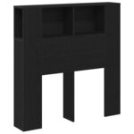 vidaXL Cabinet de Tête de Lit Chêne noir Bois d'ingénierie