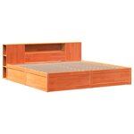 vidaXL Cadre de lit sans matelas cire marron 200x200cm bois pin massif