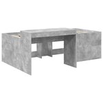 vidaXL Lit haut pour enfants avec bureau Gris béton Bois d'ingénierie