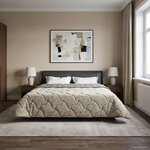vidaXL Duvet d'hiver 200 x 200 cm Hiver Gris clair Respirant