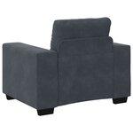 vidaXL Fauteuil gris foncé 60 cm velours