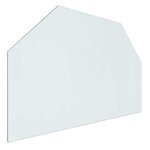 vidaXL Plaque en verre de cheminée Transparent 80 x 50 cm Verre