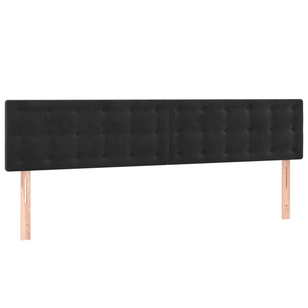 vidaXL Têtes de lit 2 Pièces Noir 80x5x78/88 cm Velours