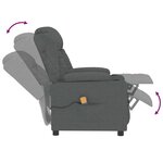 vidaXL Fauteuil de massage Gris foncé Tissu