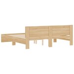 vidaXL Cadre de lit avec tête de lit chêne sonoma 200x200 cm