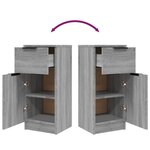 vidaXL Buffet Sonoma gris 30x30x70 cm Bois d'ingénierie