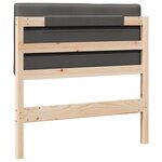 vidaXL Tête de lit capitonnée Brun et gris foncé 100 cm Pin massif
