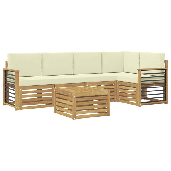 vidaXL Ensemble de canapés d'extérieur 6 pc Polyester