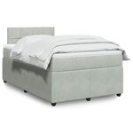 vidaXL Sommier à lattes de lit et matelas gris clair 120x190cm velours