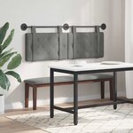 vidaXL Tête de lit suspendue Gris foncé Velours