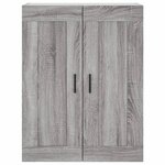 vidaXL Buffet haut Sonoma gris 69 5x34x180 cm Bois d'ingénierie