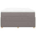 vidaXL Sommier à lattes de lit avec matelas Taupe 140x200 cm Tissu