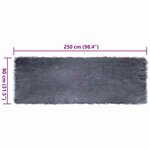 vidaXL Tapis en Peau de Mouton Synthétique Anthracite 80 x 250 cm