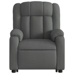 vidaXL Fauteuil inclinable de massage électrique Gris foncé Tissu