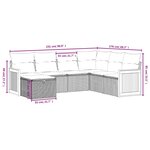 vidaXL Salon de jardin avec coussins 7 Pièces beige résine tressée