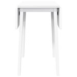 vidaXL Table à manger blanc bois massif et caoutchouc