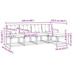 vidaXL Ensemble de canapés d'extérieur 5 pc Blanc et gris clair