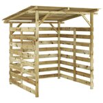 vidaXL Abri de stockage du bois de chauffage Bois de pin imprégné