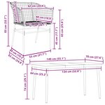 vidaXL Ensemble à manger de jardin 5 Pièces noir résine tressée verre