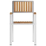 vidaXL Chaise de jardin 4 Pièces Marron 56 x 54.5 x 87 cm Teck massif