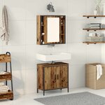 vidaXL Ensemble de mobilier de salle de bain avec étagère 2 Pièces Marron