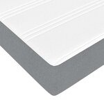 vidaXL Cadre de lit avec matelas Gris clair 140 x 200 cm tissu