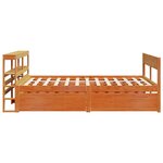 vidaXL Cadre de lit sans matelas cire marron 160x200cm bois pin massif