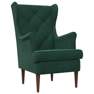 vidaXL Fauteuil Vert foncé Velours