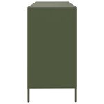 vidaXL Buffet vert olive 135x39x73 5 cm acier laminé à froid