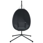 vidaXL Fauteuil suspendu avec support en tissu anthracite et acier