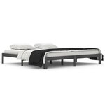 vidaXL Cadre de lit Gris Bois de pin massif 200x200 cm