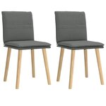 vidaXL Chaises à manger lot de 2 gris foncé tissu