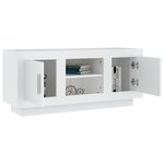 vidaXL Meuble TV blanc 102x35x45 cm bois d'ingénierie