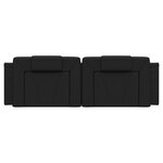 vidaXL Coussin de tête de lit Viana noir 160 cm similicuir