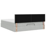 VidaXL Cadre de lit ottoman avec matelas gris clair 180x200 cm velours