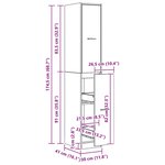 vidaXL Armoire d'apothicaire chêne artisanal bois d'ingénierie