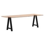 vidaXL Pieds de table à manger en forme de A  2 pièces  noir  50 x (72-73) cm  acier