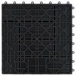 vidaXL Carreau de terrasse 22 Pièces Noir 30 x 30 cm WPC