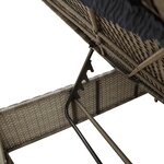 vidaXL Chaises longues avec coussins lot de 2 gris résine tressée