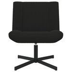 vidaXL Chaise pivotante Noir 63 x 75 x 76 cm Peau de mouton