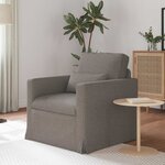 vidaXL Canapé Taupe 78 x 78 x 80 cm tissu