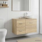 vidaXL Meuble de Salle de Bain In-between Chêne Sonoma 30 x 35 x 50 cm