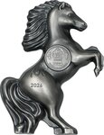 Pièce de monnaie en Argent 1000 Togrog g 31.1 (1 oz) Millésime 2026 Shaped Lunar Year WILD HORSE