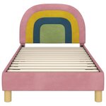 vidaXL Cadre de lit pour enfants avec tête de lit Rose 80 x 160 cm