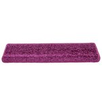 vidaXL Tapis d'escalier 30 pièces 65 x 21 x 4 cm Violet Bord rectangulaire