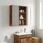 vidaXL Armoire murale de salle de bain Bois ancien 30 x 16 x 62 5 cm