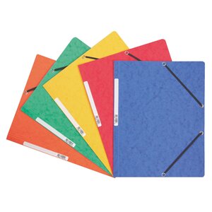 Chemise à élastique sans rabat exacompta 24 x 32 cm - couleurs assorties - lot de 10